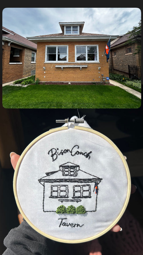 Custom House Portrait - Embroidery